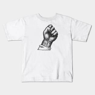 Vintage Fist Sketch Kids T-Shirt